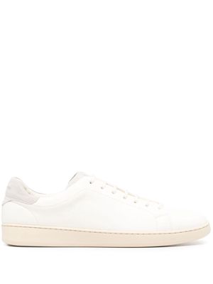 Kiton pebbled-leather sneakers - White