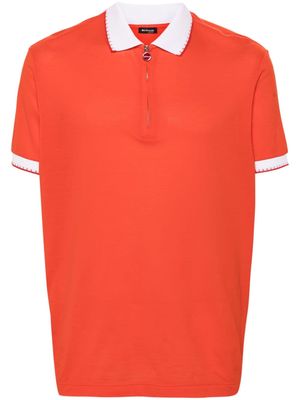 Kiton piqué-weave polo shirt - Orange