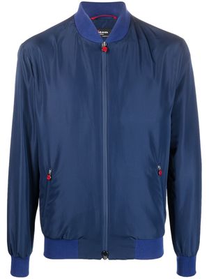 Kiton plain bomber jacket - Blue