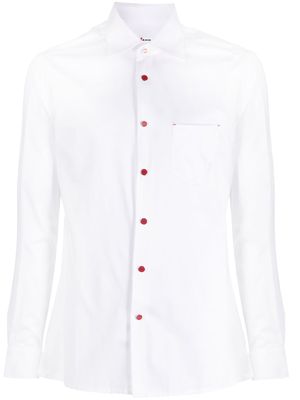 Kiton plain cotton shirt - White