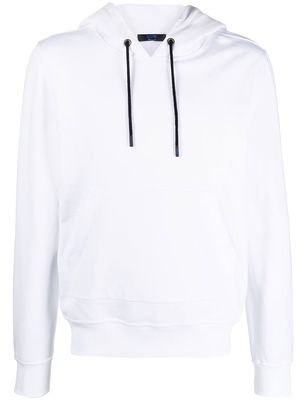 Kiton pullover drawstring hoodie - White