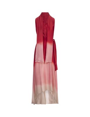 Kiton Red And Pink Shaded Sleeveless Dress