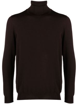 Kiton roll-neck fine-knit jumper - Brown