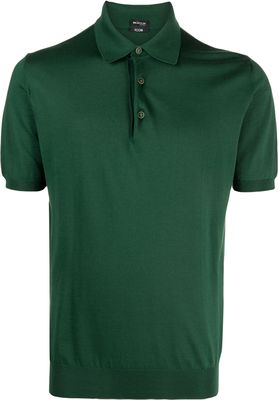 Kiton short-sleeve cotton polo shirt - Green