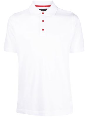 Kiton short-sleeve cotton polo shirt - White