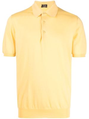 Kiton short-sleeve cotton polo shirt - Yellow