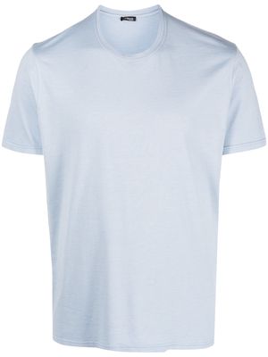 Kiton silk-cotton T-shirt - Blue
