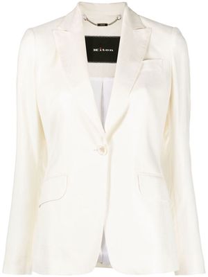 Kiton single-breasted blazer - White