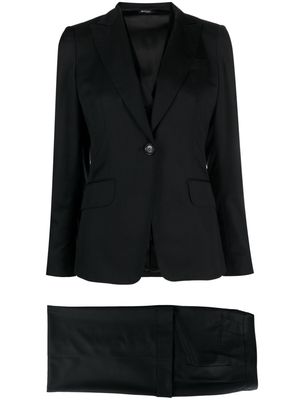 Kiton single-breasted virgin wool suit - Black