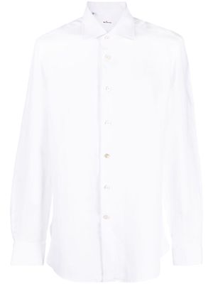 Kiton slim-cut button-fastening shirt - White