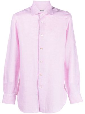 Kiton slim-cut button shirt - Pink