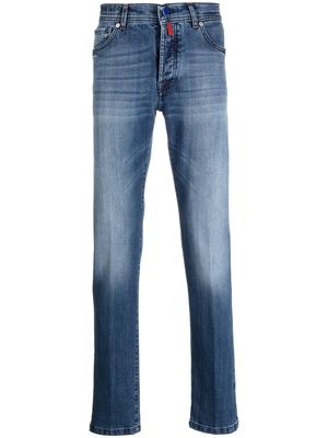 Kiton slim-cut cotton jeans - Blue