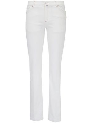 Kiton slim-cut denin trousers - White
