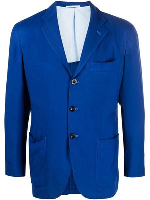 Kiton slim-fit cashmere blazer - Blue