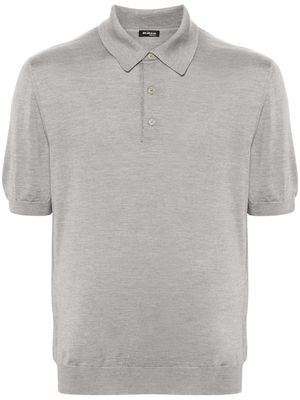 Kiton slub-texture polo shirt - Grey