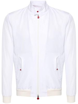 Kiton stand-up collar lightweight jacket - White