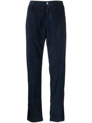 Kiton straight-leg corduroy trousers - Blue