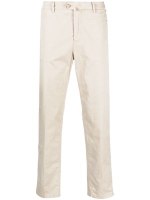 Kiton straight-leg cotton chino trousers - Neutrals