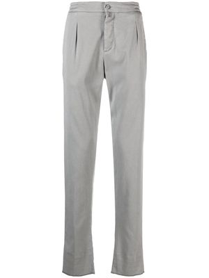 Kiton stretch-lyocell straight-leg trousers - Grey