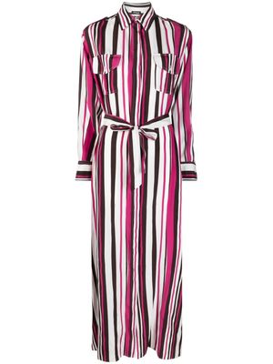 Kiton striped shirt long dress - Pink
