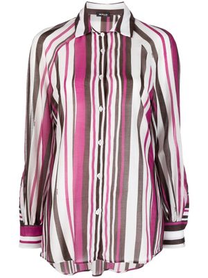 Kiton striped silk shirt - Pink