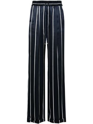 Kiton striped straight-leg trousers - Blue