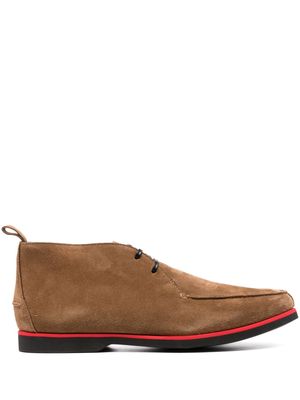 Kiton suede derby shoes - Brown