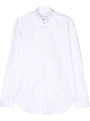 Kiton textured-panel cotton shirt - White