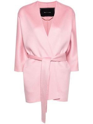 Kiton tied-waist cashmere jacket - Pink