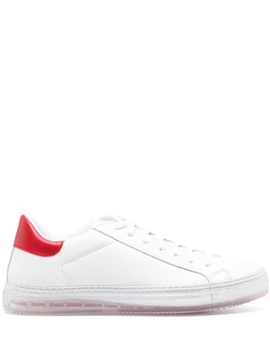 Kiton transparent-sole lace-up sneakers - White