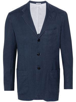 Kiton twill cashmere blazer - Blue