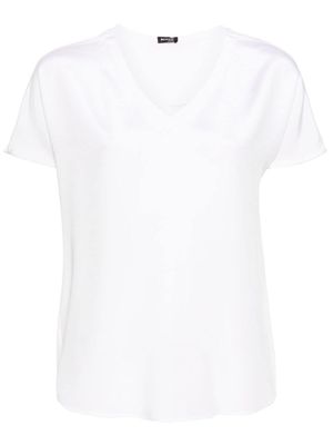 Kiton V-neck silk T-shirt - White