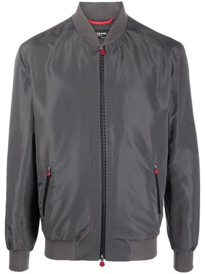 Kiton zip-fastening bomber jacket - Grey