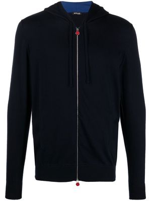 Kiton zip-fastening hoodie - Blue