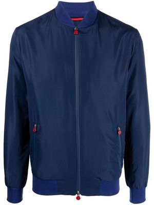 Kiton zip front jacket - Blue