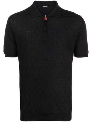Kiton zip-up polo shirt - Black