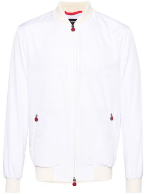 Kiton zipped bomber jacket - White
