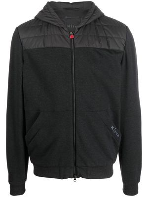 Kiton zipped hooded jacket - Black