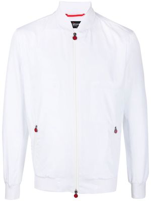 Kiton zipped lightweight bomber jacket - White