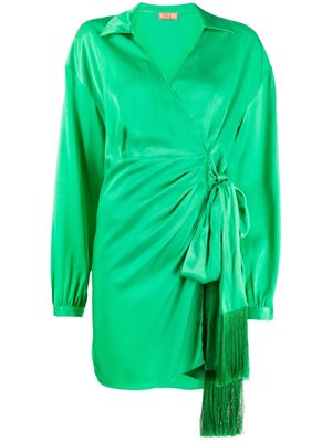 Kitri Donna high-shine finish dress - Green