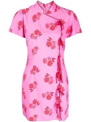 Kitri Harlow floral-print minidress - Pink