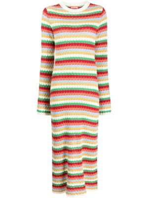 Kitri Nadine striped crochet midi dress - Multicolour