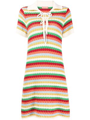 Kitri Ridley striped crochet minidress - Multicolour