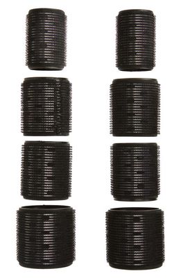 Kitsch Assorted 8-Pack Ceramic Thermal Hair Rollers in Black