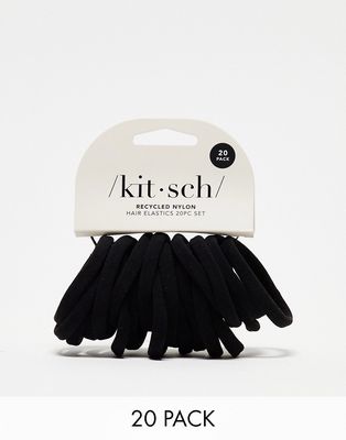 Kitsch Nylon Elastics 20pc set-Black