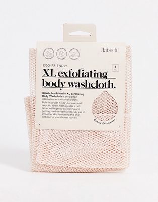 Kitsch XL Exfoliating Blush Body Wash Cloth-No color