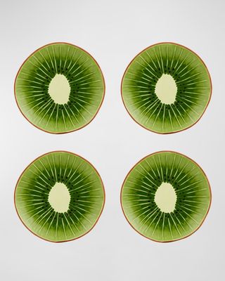 Kiwi Dessert Plates, Set of 4