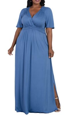 Kiyonna Desert Rain Maxi Dress in Cornflower Blue