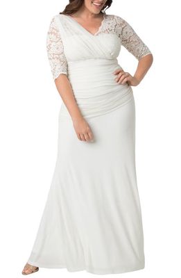 Kiyonna Elegant Aisle Wedding Gown in Ivory