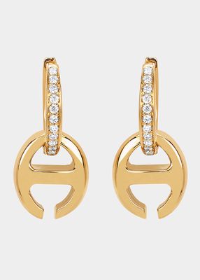 Klaasp Yellow Gold Earrings with Diamonds